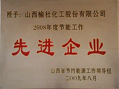 2008节能工作先进企业